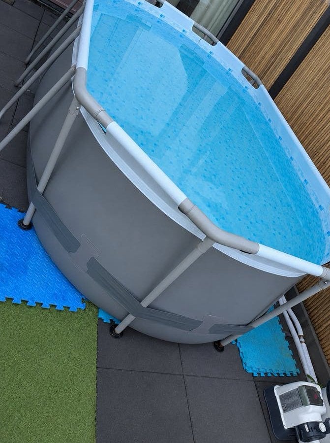 Bestway powersteel ovaal zwembad, 200 tot 300 cm, 80 tot 120 cm, Ophalen of Verzenden, Zo goed als nieuw