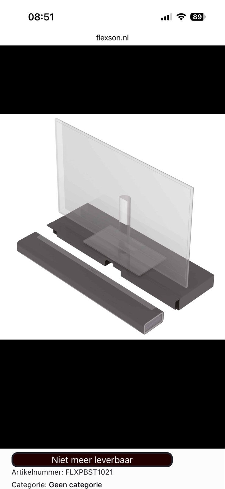 Flexson TV Standaard voor Sonos Playbar, Ophalen of Verzenden, Zo goed als nieuw