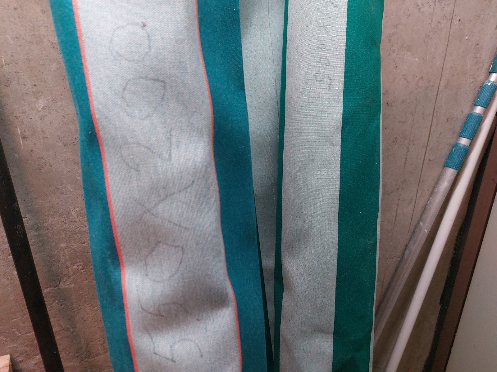 Zonnescherm doek 2x maten staan er op, Ophalen of Verzenden, Nieuw, Knikarmscherm
