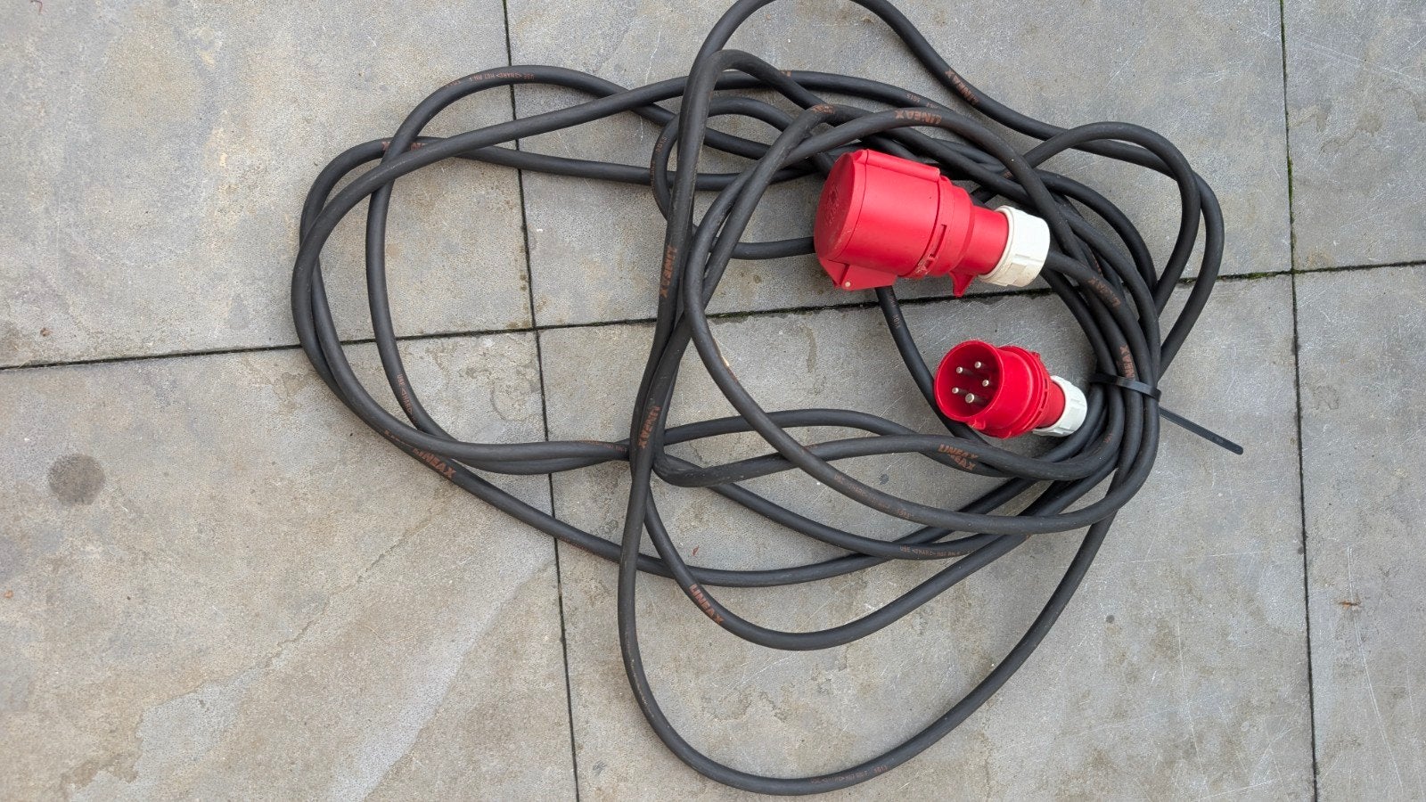 Krachtstroomkabel 10 meter 16 ampère, Ophalen of Verzenden, Gebruikt, Kabel of Snoer