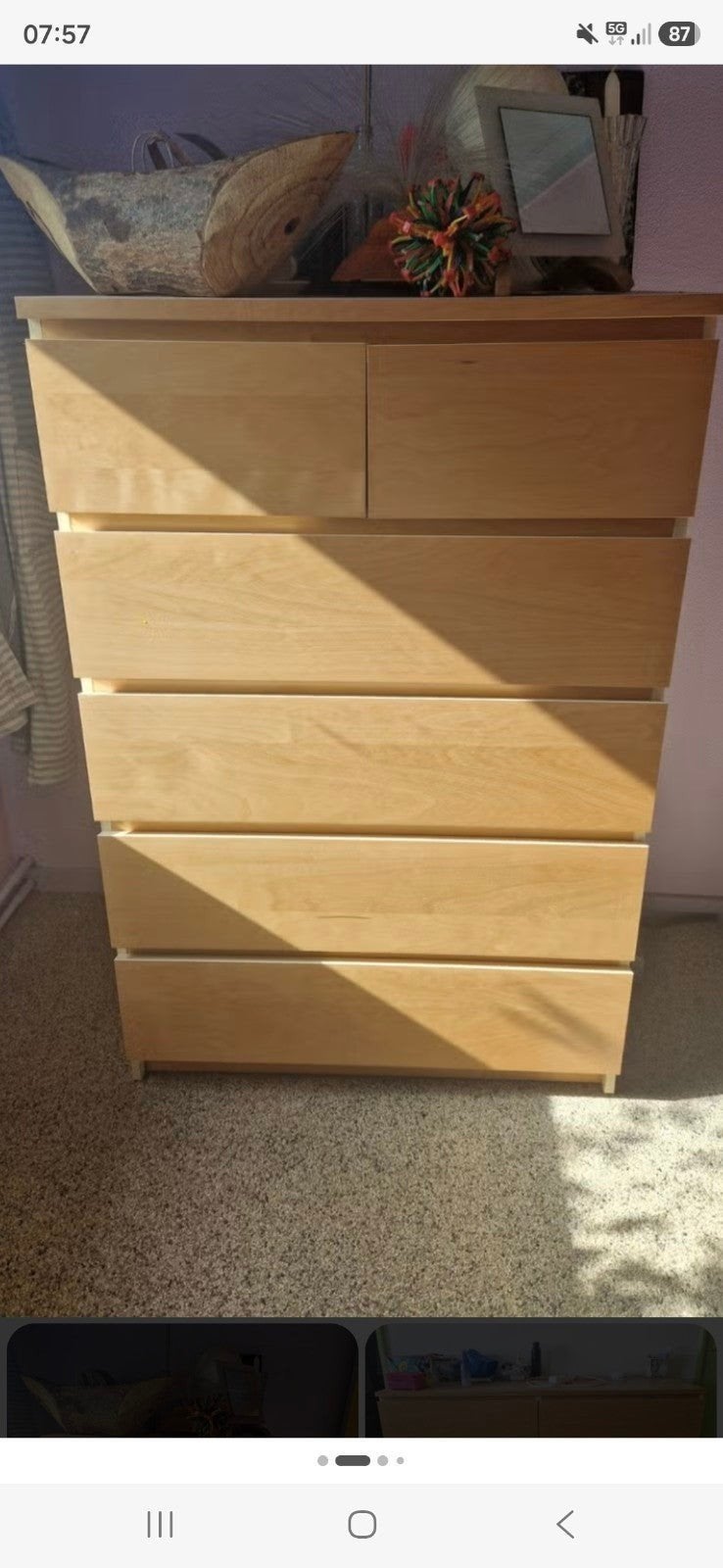 Ikea Malm Ladenkast met 6 laden, Huis en Inrichting, Ophalen, Gebruikt, 5 laden of meer, 100 tot 150 cm