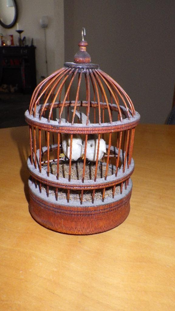 retro vogelkooitje met 2 vogeltjes, Ophalen of Verzenden, Overige typen
