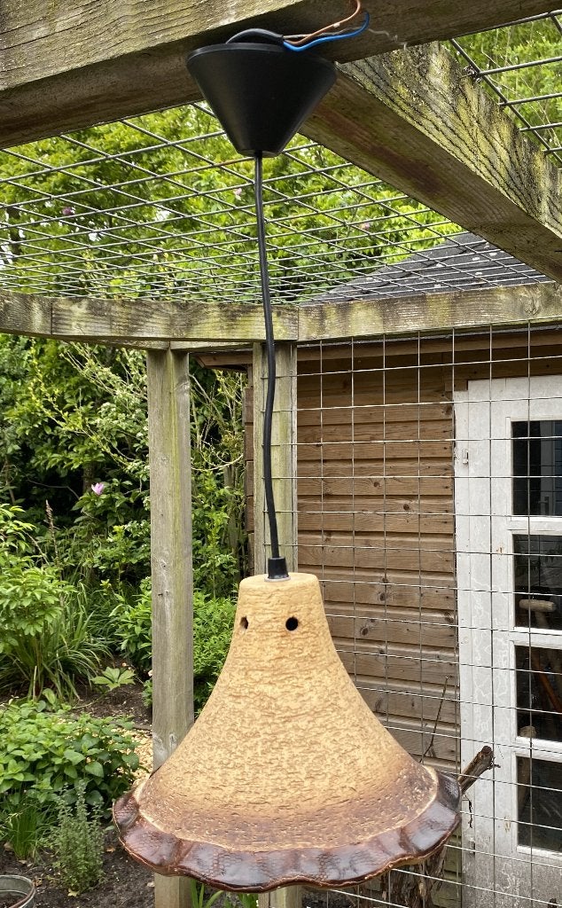 Leuke Keramiek Lamp West-germany - Jaren 70 vintage retro, Keramiek, Zo goed als nieuw, Vintage retro, E27 (groot)