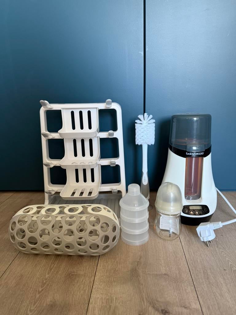 Babybrezza flessenwarmer + accessoires, Kinderen en Baby's, Ophalen, Zo goed als nieuw, Flessen- of potjesverwarmer