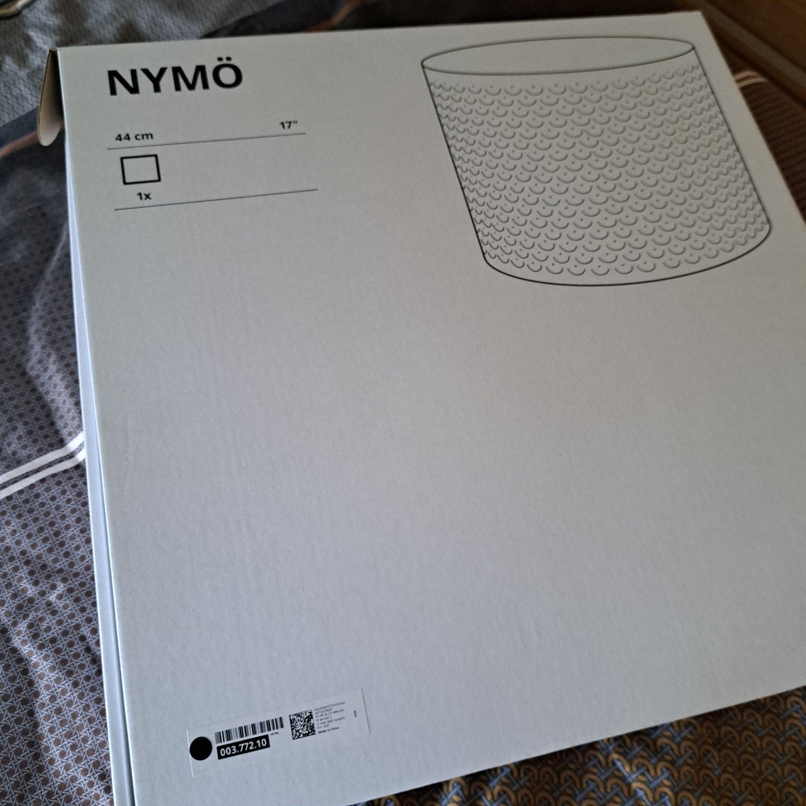 IKEA Nymö lampenkap 44 cm, nieuw in doos, Huis en Inrichting, Overige typen, Wit, Rond, Nieuw
