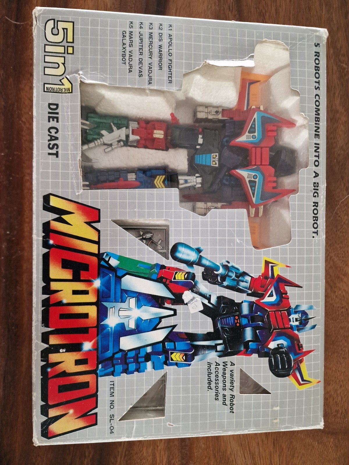 Vintage Mikroron 5-in-1 Die Cast Robot, Ophalen of Verzenden, Gebruikt