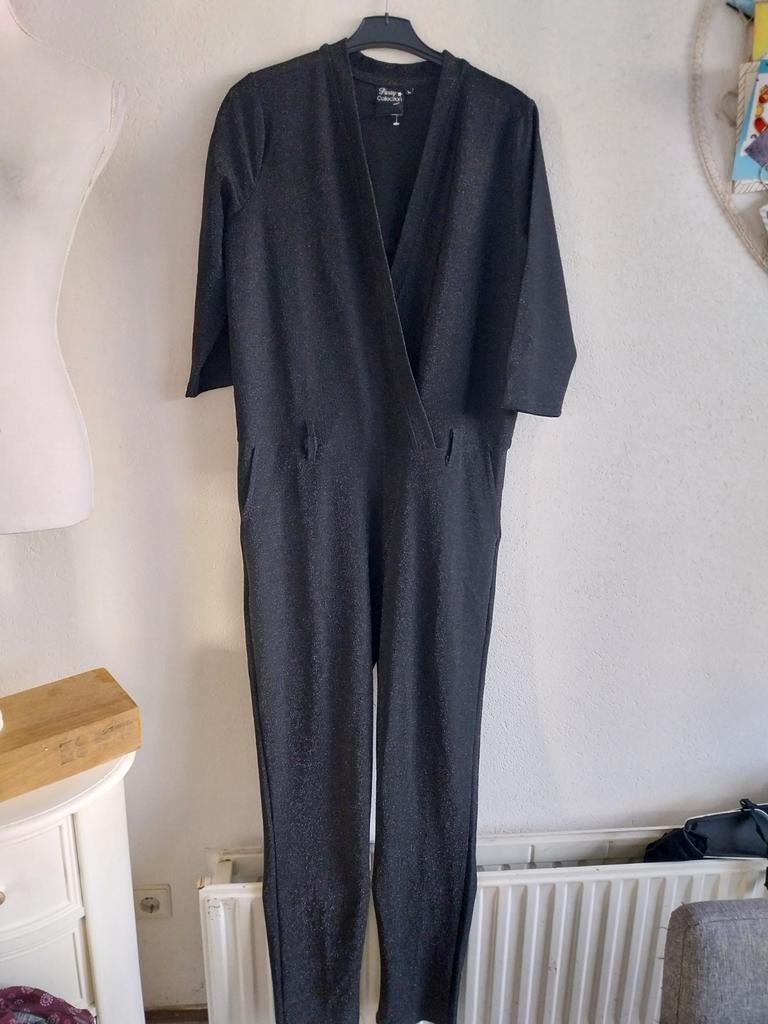 Zwarte jumpsuit met glitter maat L, Zwart, Party collection, Maat 42/44 (L), Ophalen of Verzenden