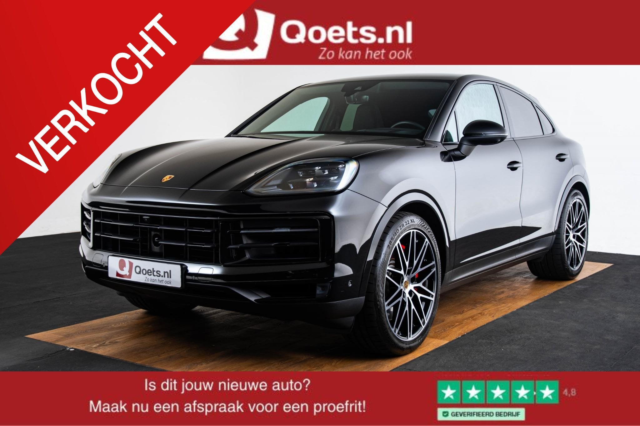 Porsche Cayenne Coupé 4.0 S Trekhaak - Stoelventilatie/verw, Auto's, Automaat, Met garantie (alle), Zwart, Leder