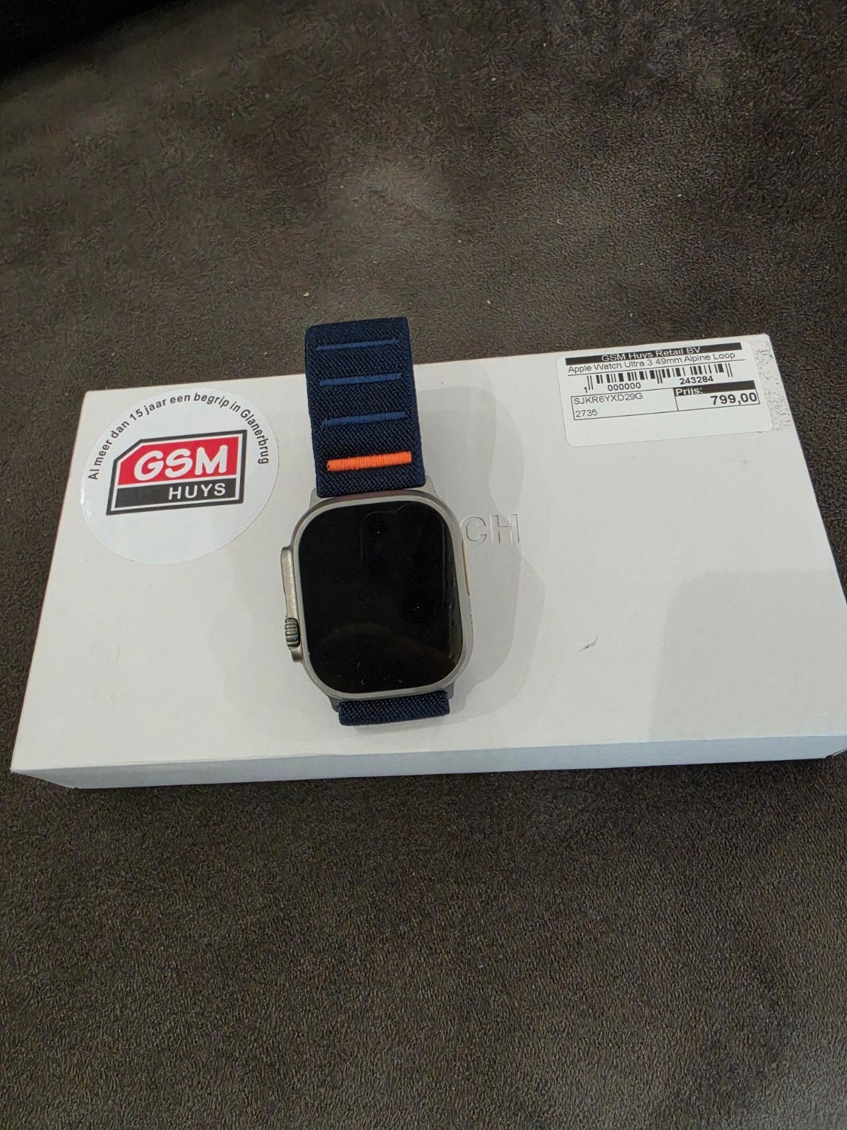 Apple Watch Ultra 3 - Zo goed als nieuw, compleet, Telecommunicatie, Mobiele telefoons | Apple iPhone, Ophalen of Verzenden, Zo goed als nieuw