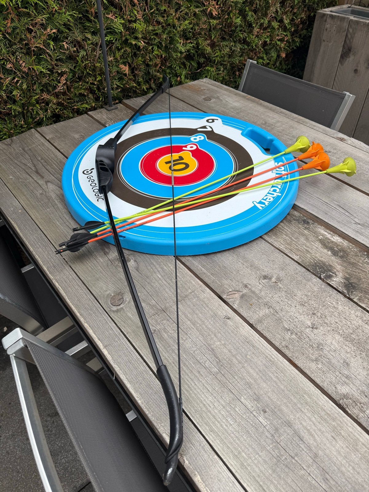 Boogschietset voor kinderen - Boog, pijlen en doelwit, Sport en Fitness, Handboogschieten, Ophalen, Gebruikt, Overige typen