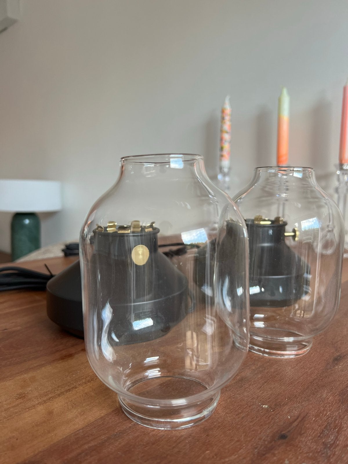 IKEA Tarnaby nachtlamp twee stuks, Ophalen, Met schakelaar, Zwart, IKEA