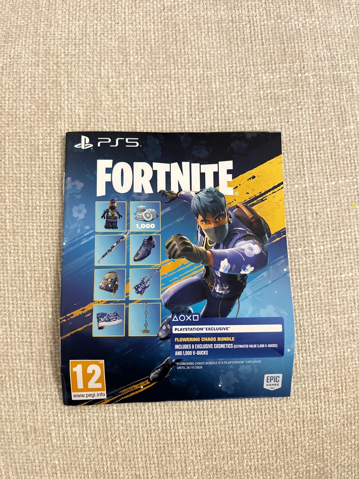 Fortnite Flowering Chaos Bundle PS5 - 1000 V-Bucks, Online, Shooter, Nieuw, Ophalen of Verzenden