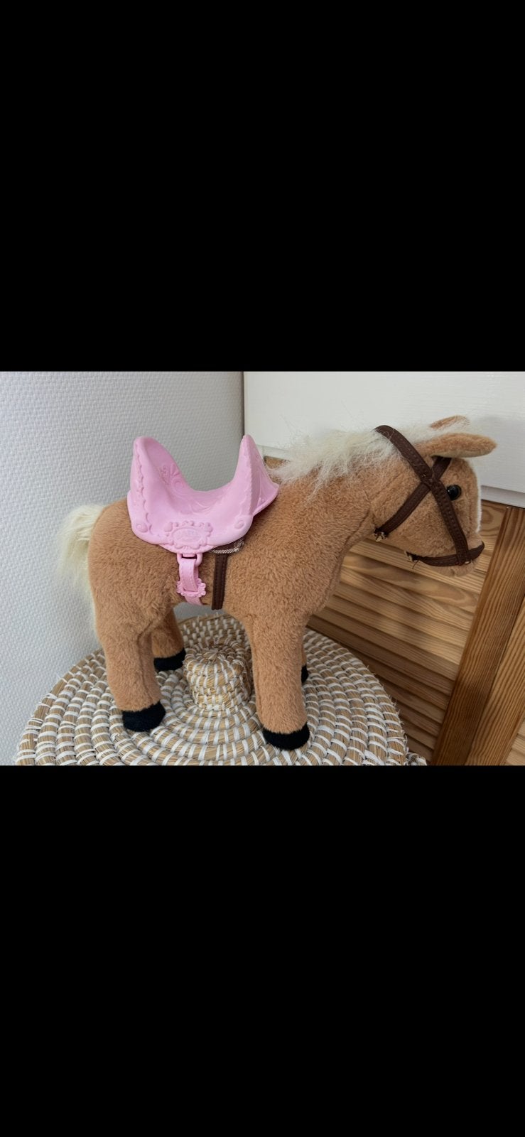 Baby Born Mijn Schattige Paard Knuffel met Roze Zadel, Ophalen of Verzenden, Gebruikt, Meisje