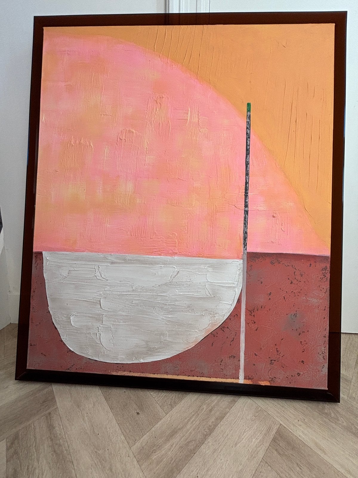 HKLIVING Roseate Hues schilderij 107x127 cm -handgeschilderd, Ophalen of Verzenden