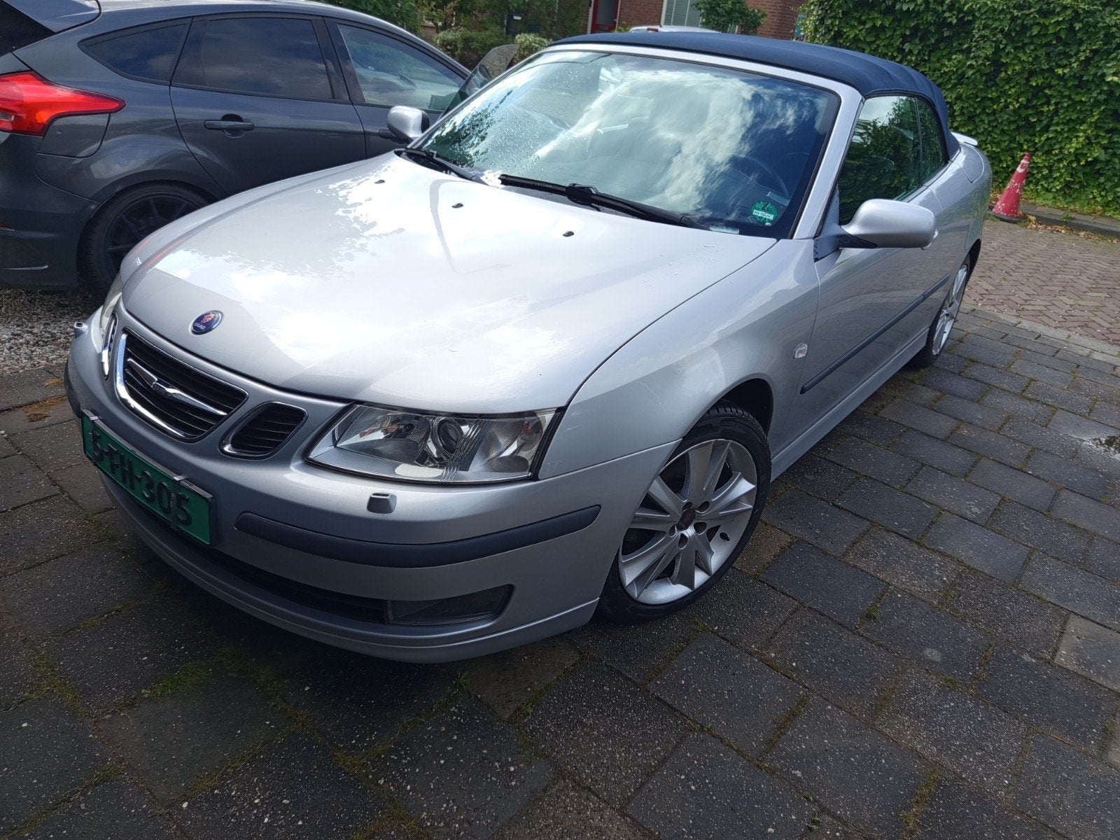 Saab 2007 Grijs, Auto's, Saab, Particulier, Saab 9-3, Diesel, Cabriolet, Automaat, Geïmporteerd, Zilver of Grijs, Grijs, Leder