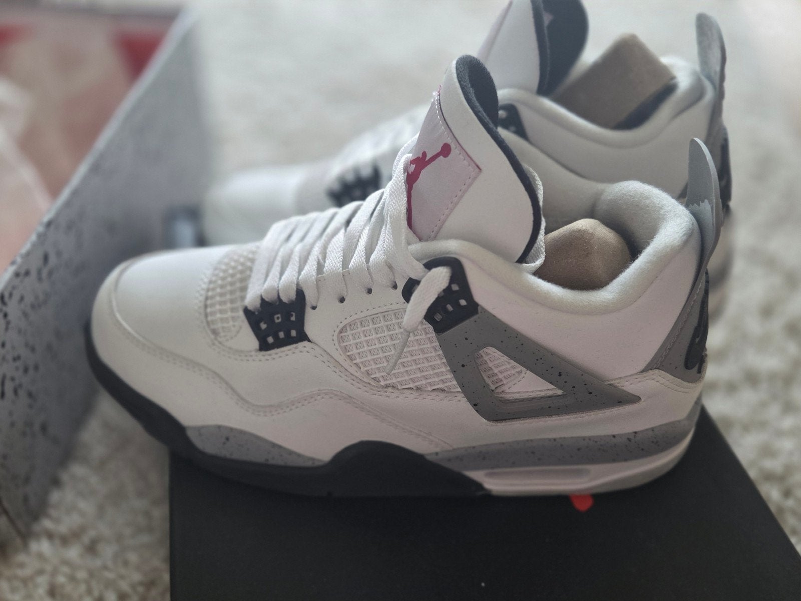 Nike Air Jordan 4 Retro 'White Cement' - Maat 40, Kleding | Heren, Verzenden, Wit, Nike Air Jordan, Sneakers of Gympen