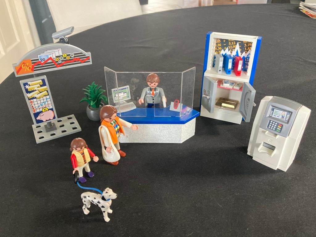 Playmobil bank loket., Kinderen en Baby's, Speelgoed | Playmobil, Ophalen of Verzenden, Zo goed als nieuw