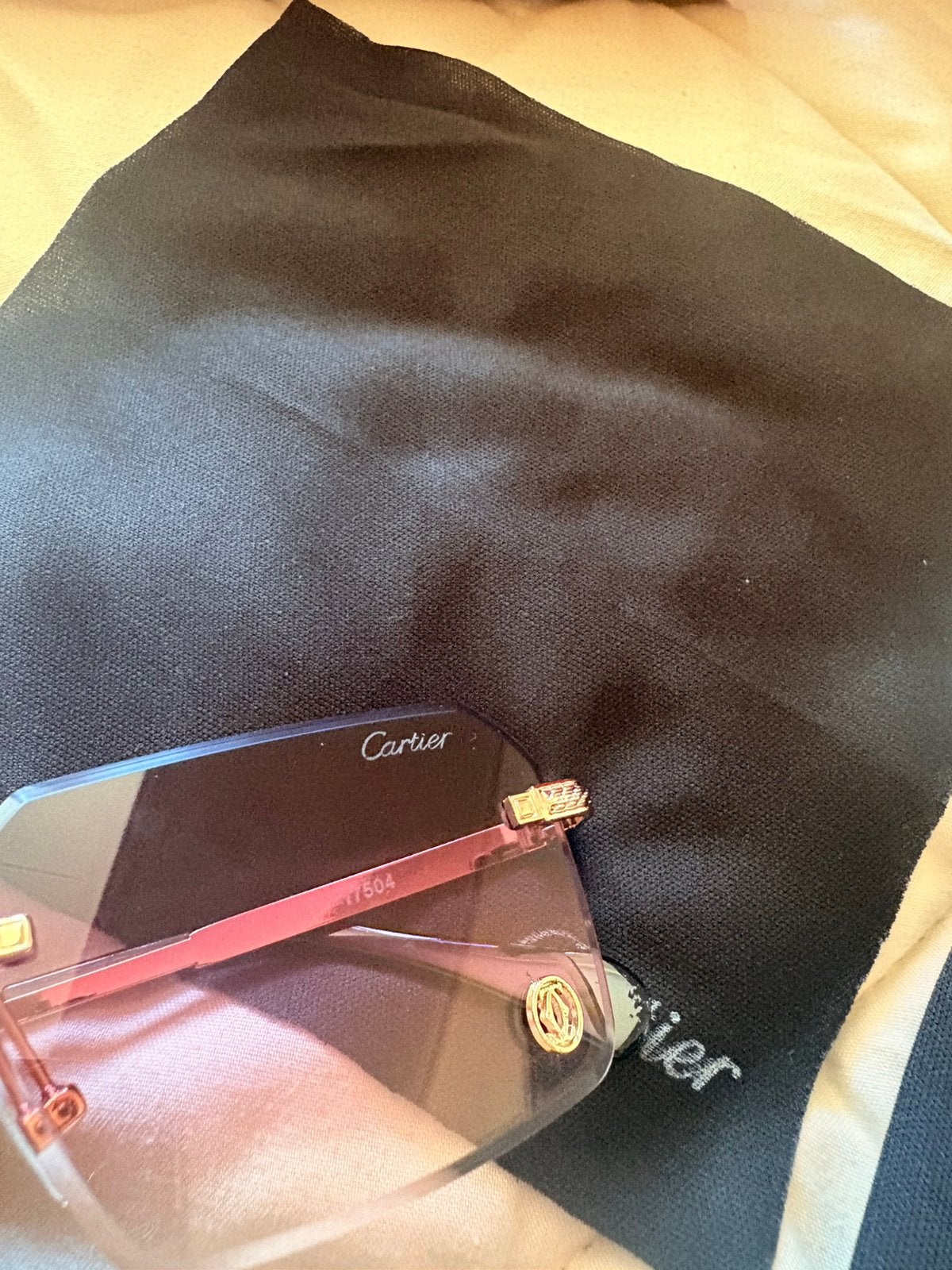 Cartier Zonnebril Roze., Overige merken, Zonnebril, Verzenden, Nieuw