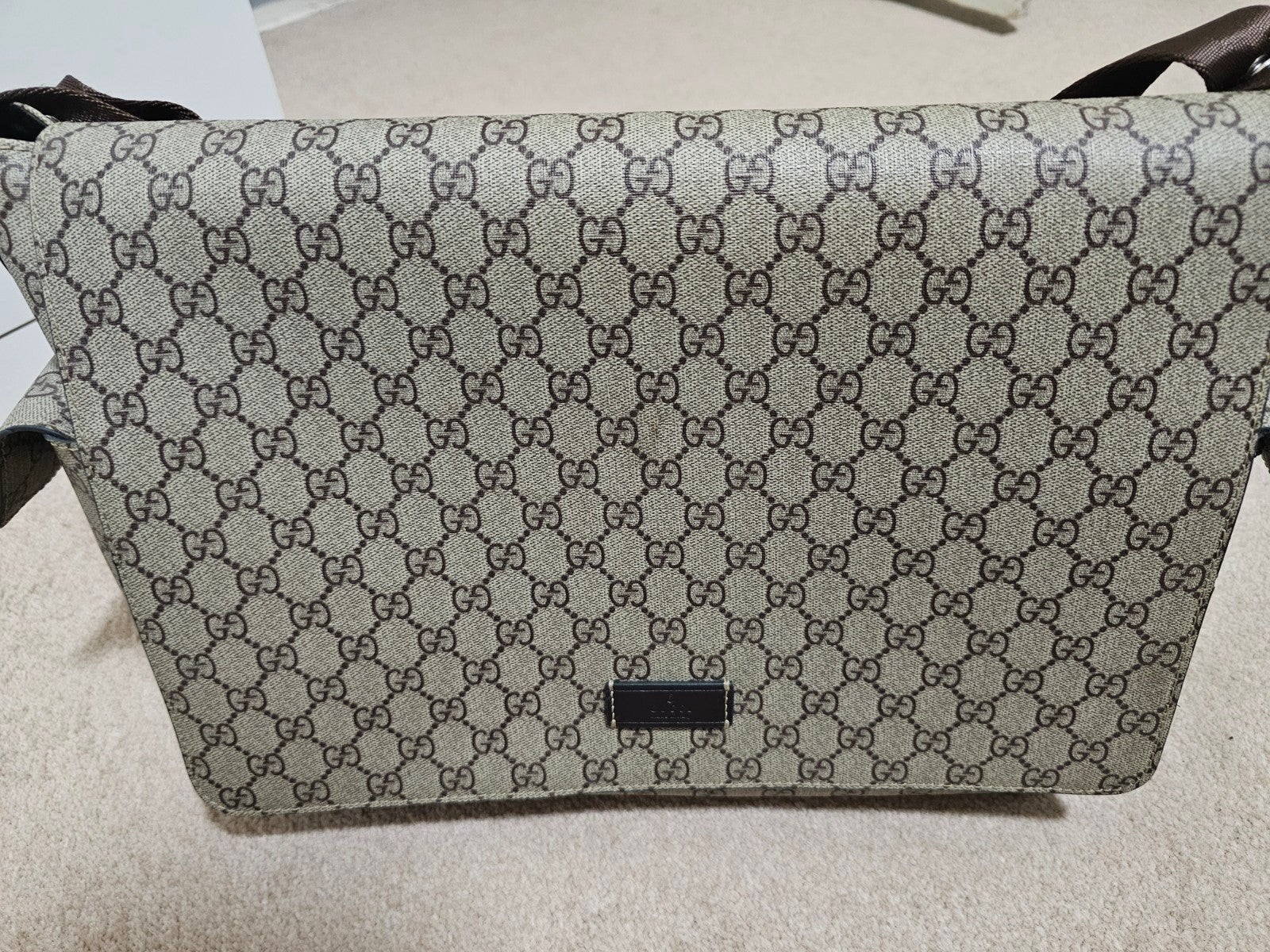 Originele Gucci Luiertas - Zo goed als nieuw, Verzorgingstas, Gucci, Schoudertas functie, Ophalen of Verzenden
