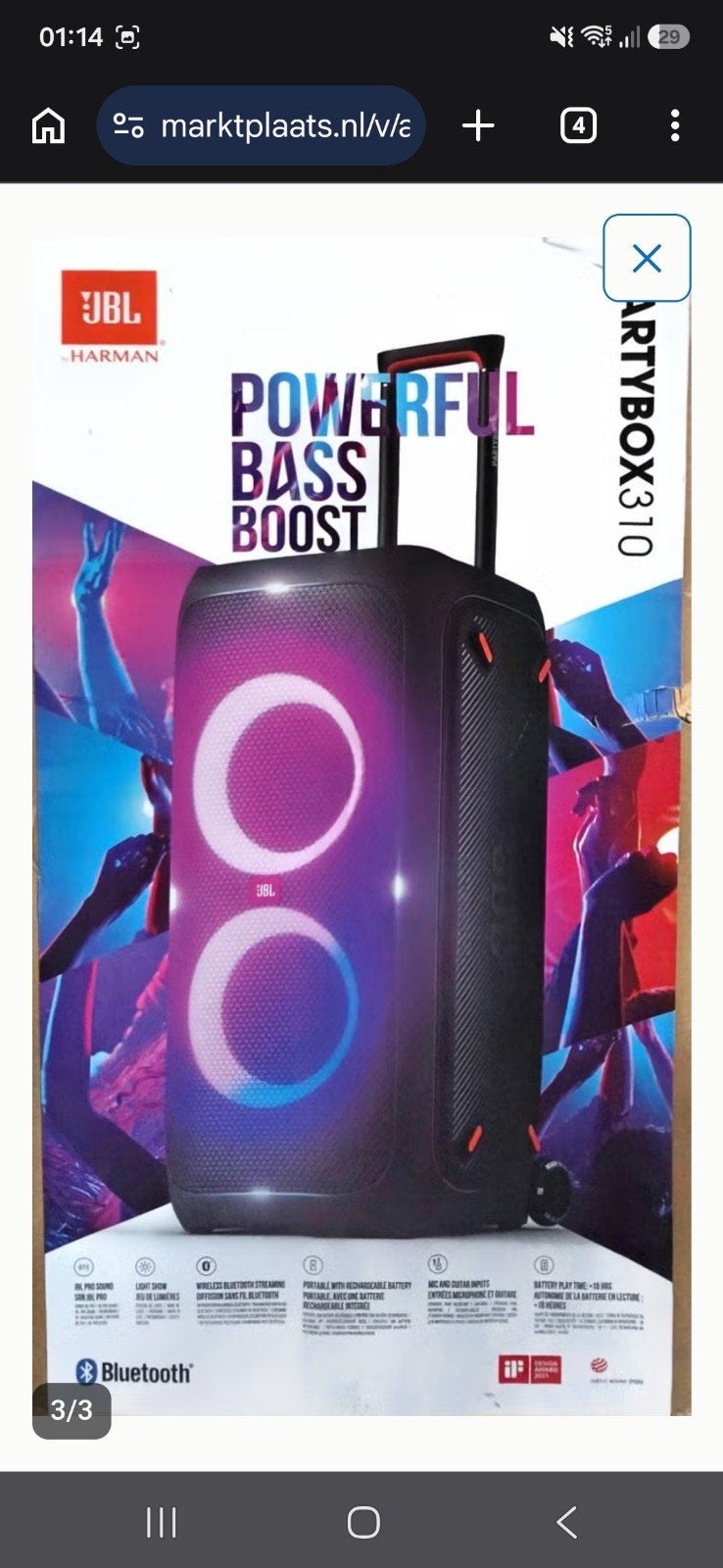 JBL PartyBox 310 - Krachtige draagbare partyspeaker, JBL, Overige typen, Nieuw, Ophalen of Verzenden