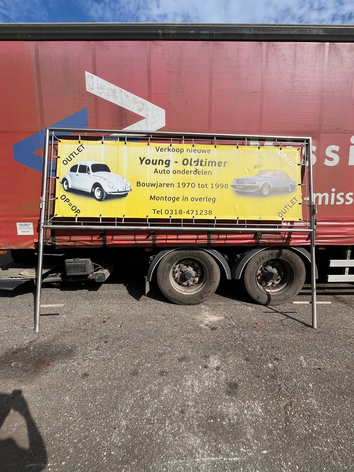 Reclamebord, Ophalen, Gebruikt