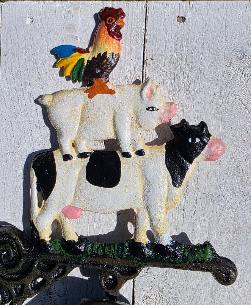 DEURBEL / KOE, VARKEN EN HAAN, Nieuw, Info@huisentuindecoratiemarie.nl, Huis en tuin decoratie marie, Peize