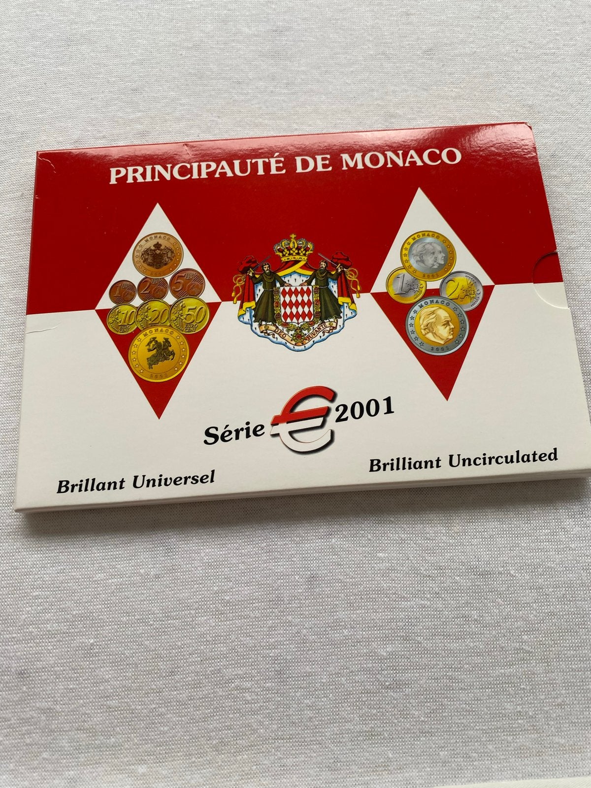 Monaco Euro Jaarset 2001 BU - Zeldzame Eerste Uitgave, Postzegels en Munten, Munten | Europa | Euromunten, Ophalen of Verzenden