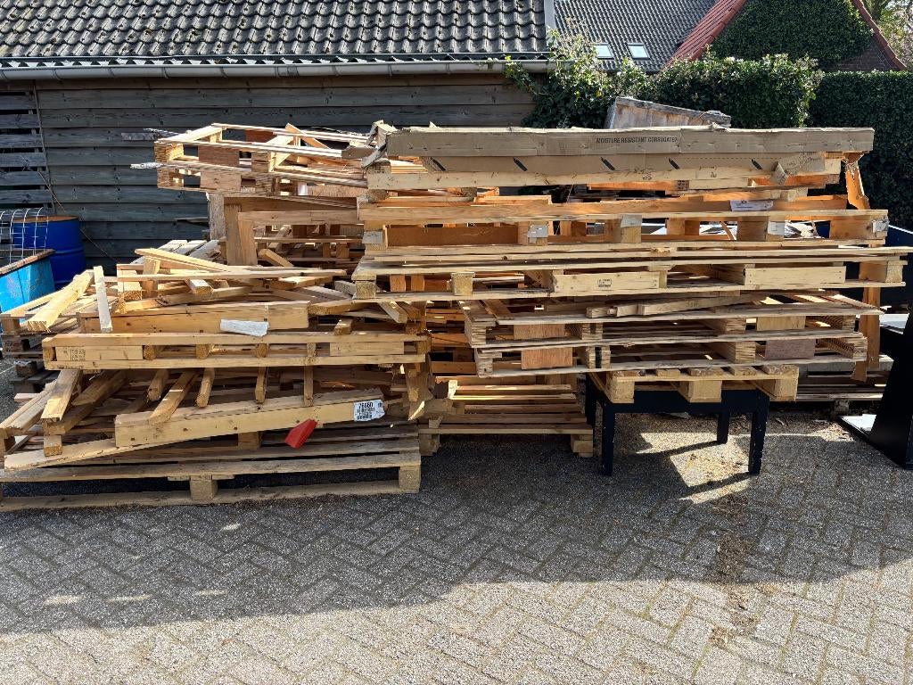 PALLETHOUT STOOKHOUT HOUT GRATIS, Tuin en Terras, 6 m³ of meer, Ophalen