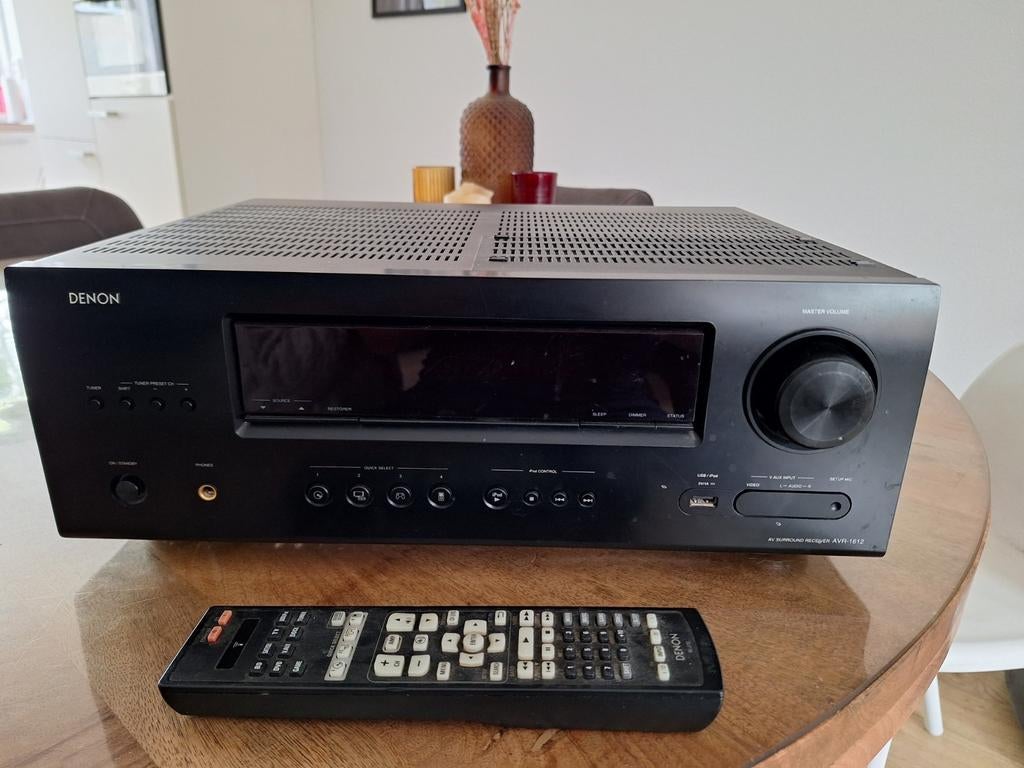 Denon AVR-1912 AV Receiver met Audyssey Microfoon, Ophalen, Gebruikt, Denon, 120 watt of meer