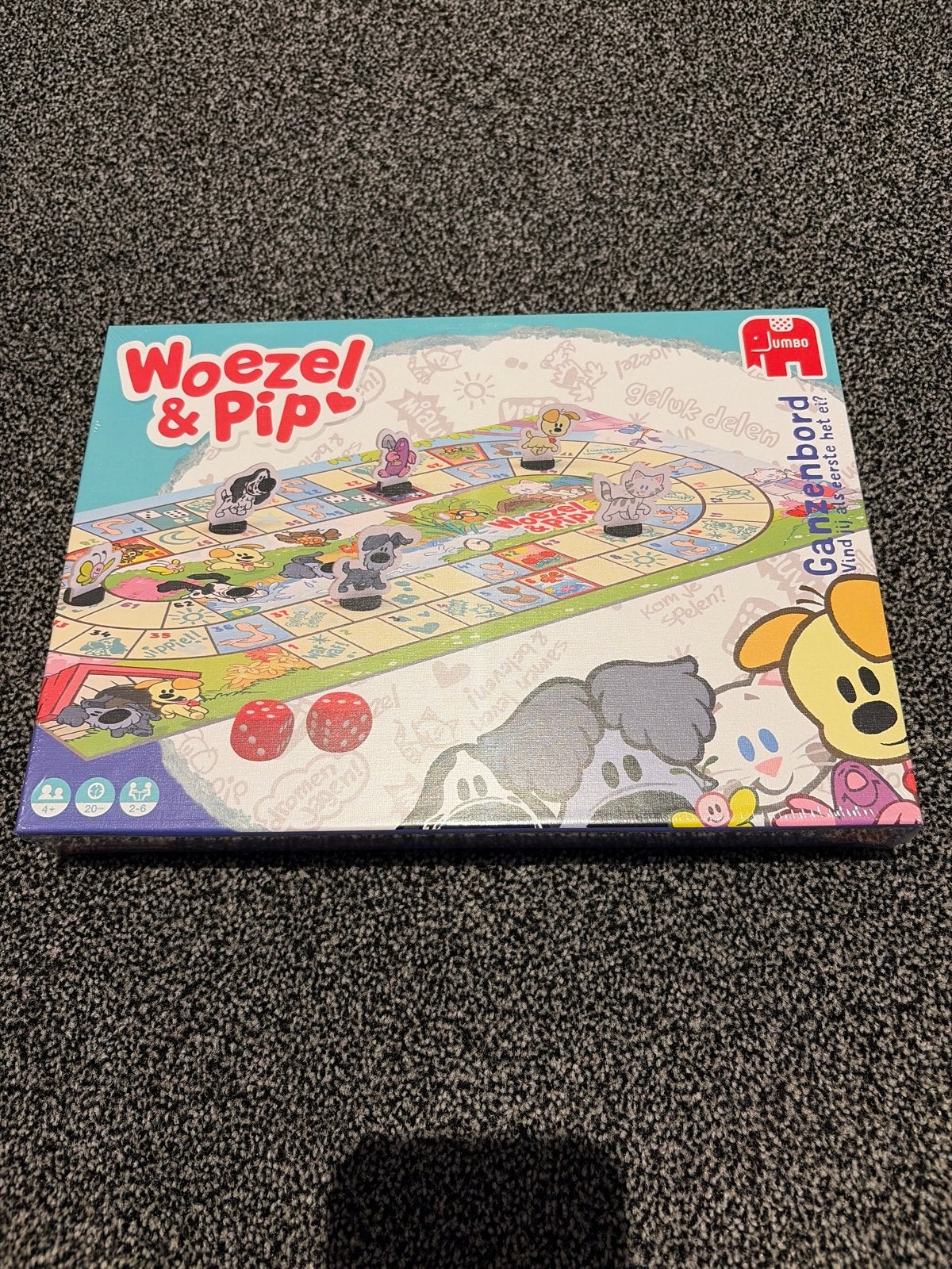 Woezel & Pip Ganzenbord - Jumbo, Drie of vier spelers, Ophalen of Verzenden, Nieuw