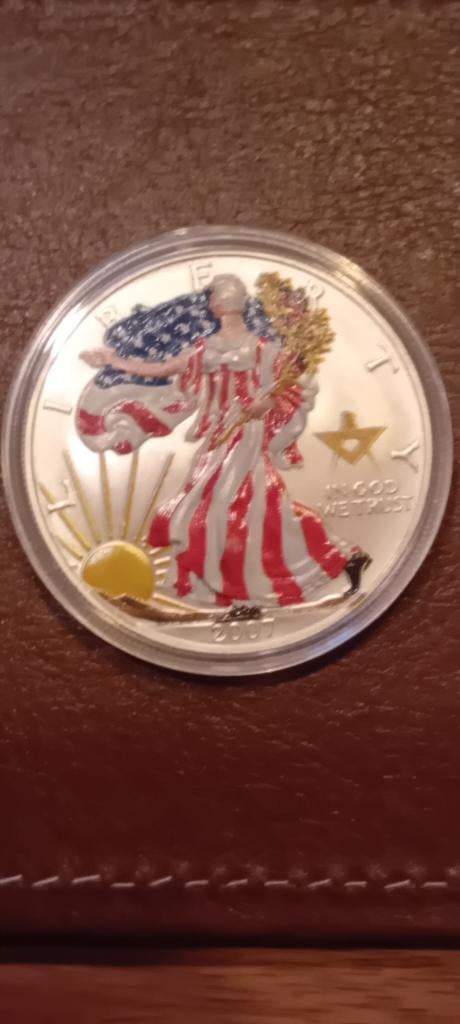 Zilveren munt Liberty American Eagle, Verzenden, Overige landen, Losse munt, Zilver