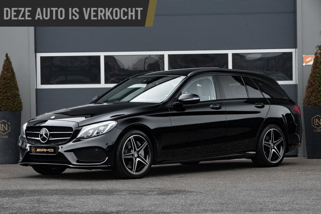 Mercedes C-klasse Estate 400 4MATIC |Pano|Leder|Burmester, Automaat, Met garantie (alle), Automatische klimaatregeling, Vierwielaandrijving