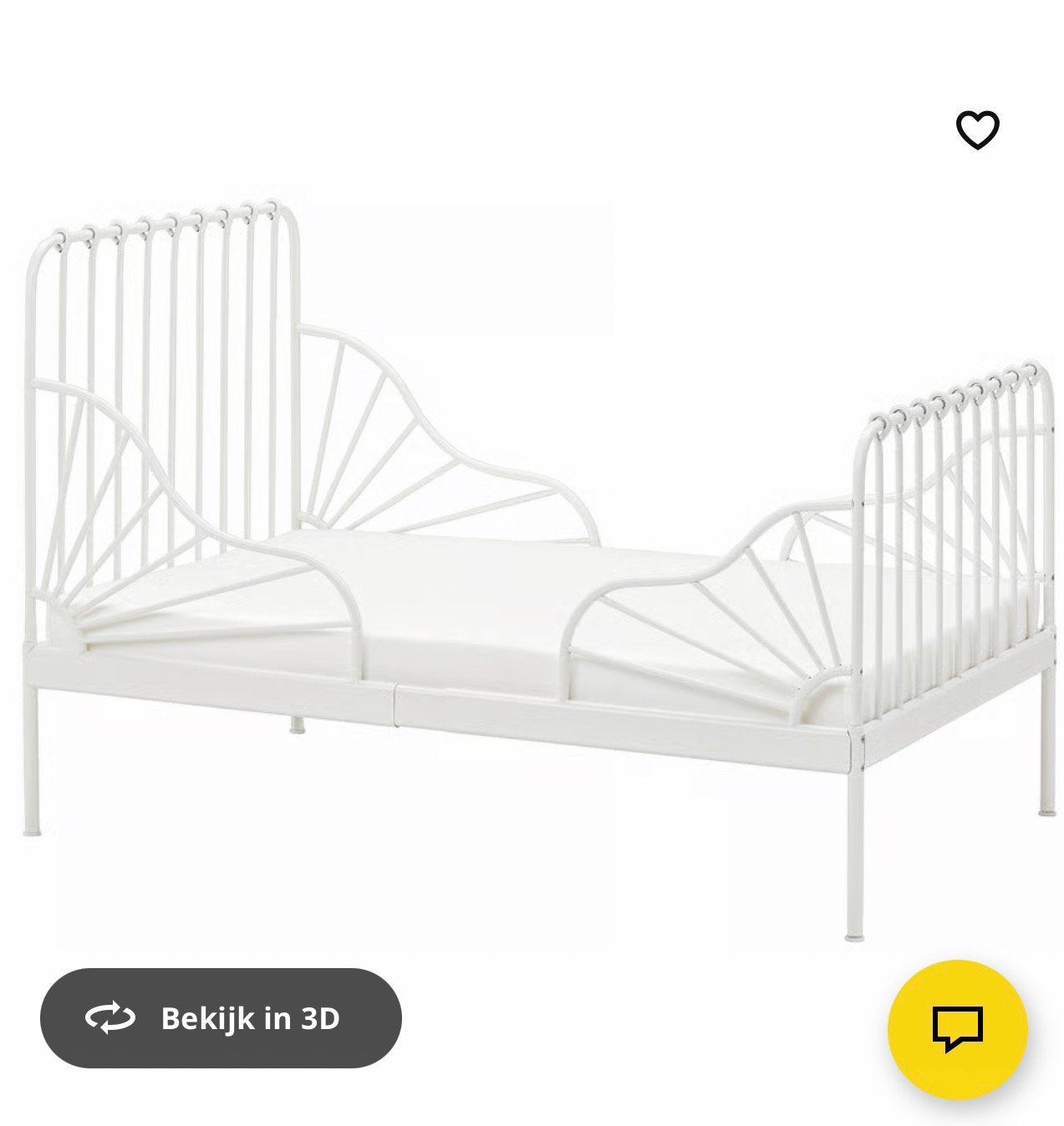 Mee goei bed, Ophalen, 85 tot 100 cm, Zo goed als nieuw, Matras