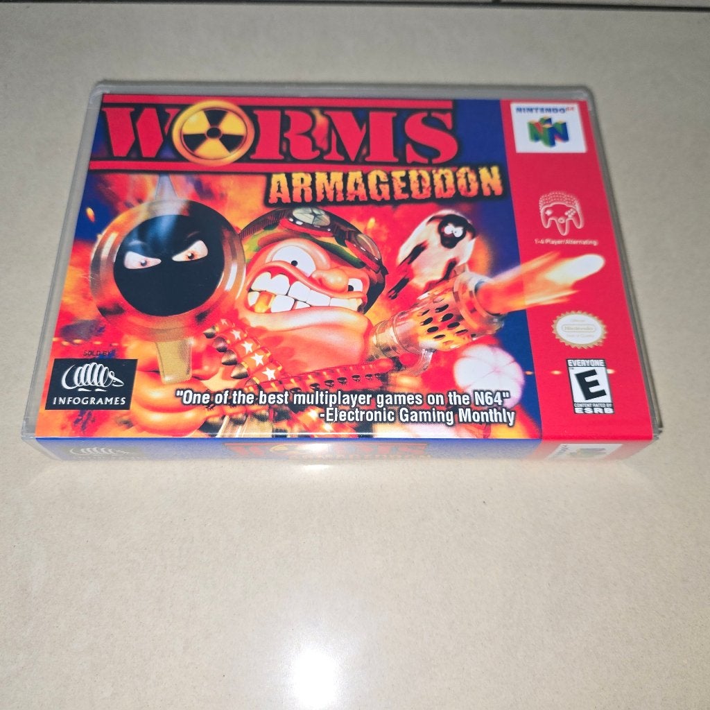 Worms Armageddon N64 Game Case, 1 speler, Verzenden, Zo goed als nieuw, Vanaf 3 jaar