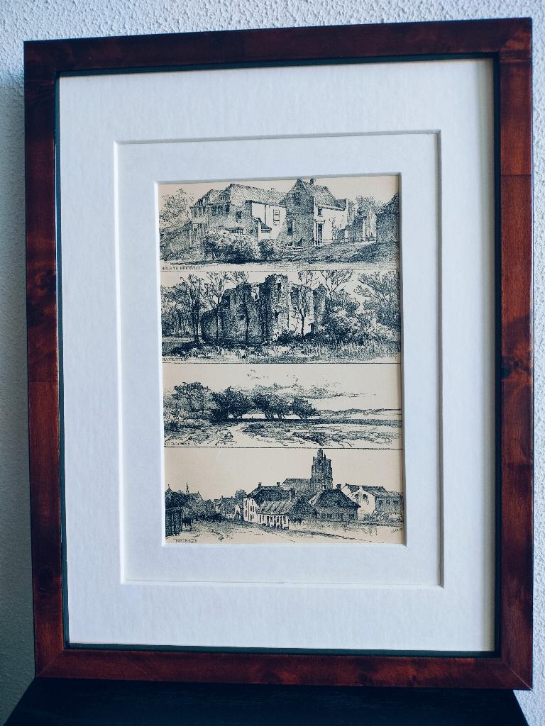 Craandijk Litho Brielle Ravestein Rockanje Heenvliet (97), Antiek en Kunst, Kunst | Litho's en Zeefdrukken, Ophalen of Verzenden
