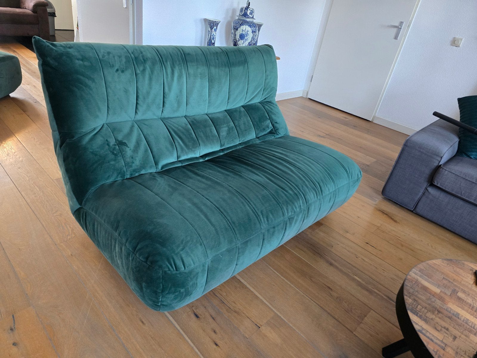 donkergroene loveseat Theodore van Homestock, Huis en Inrichting, Ophalen, 75 tot 100 cm, Tweepersoons, Minder dan 150 cm
