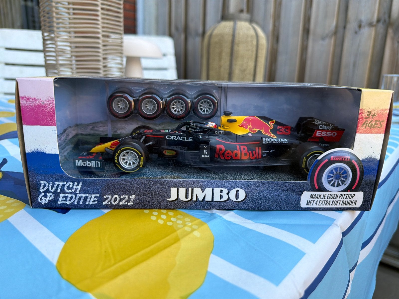 Max verstappen auto van jumbo schaal 1:24, Ophalen of Verzenden, Nieuw, Bburago