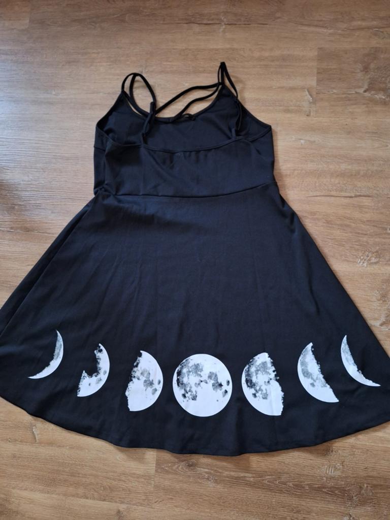 Goth A-line zomerjurk maat 48 XXL, Kleding | Dames, Jurken, Zwart, Maat 46/48 (XL) of groter, Ophalen of Verzenden, Zo goed als nieuw