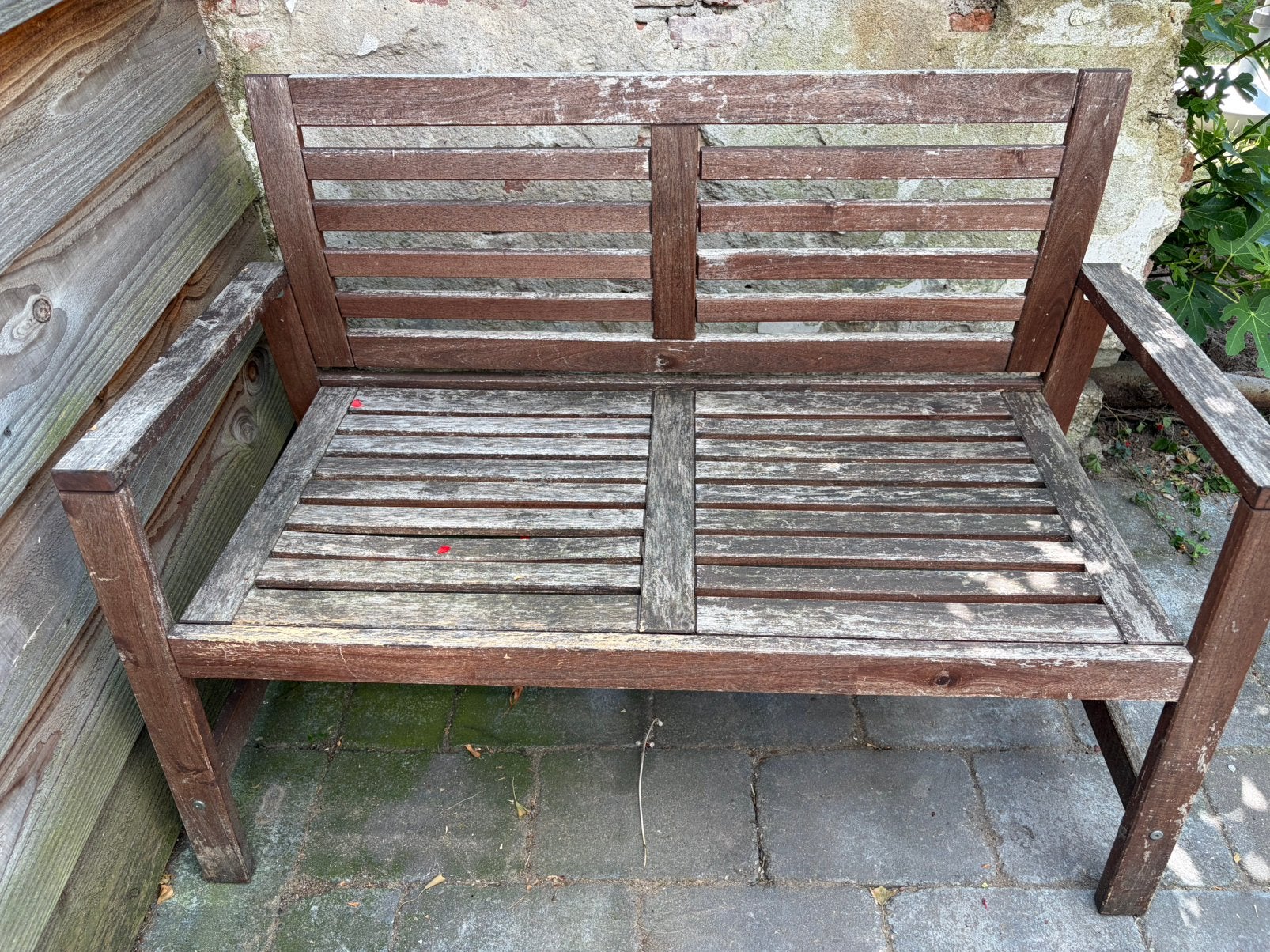 Tuinbank 2 zits, Tuin en Terras, Tuinbanken, Ophalen, Gebruikt, Hout