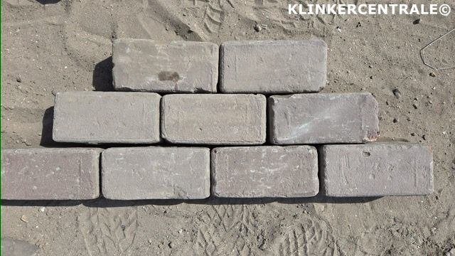 100m2 rood bruin gebakken klinkers keiform. broodjes 10-duim, Gebruikt, Keramiek, Klinkers, 10 m² of meer