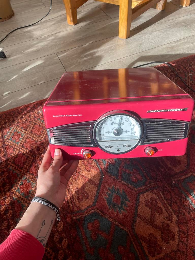 Retro Platenspeler met Radio - Classic Phono, Ophalen, Gebruikt, Platenspeler, Overige merken