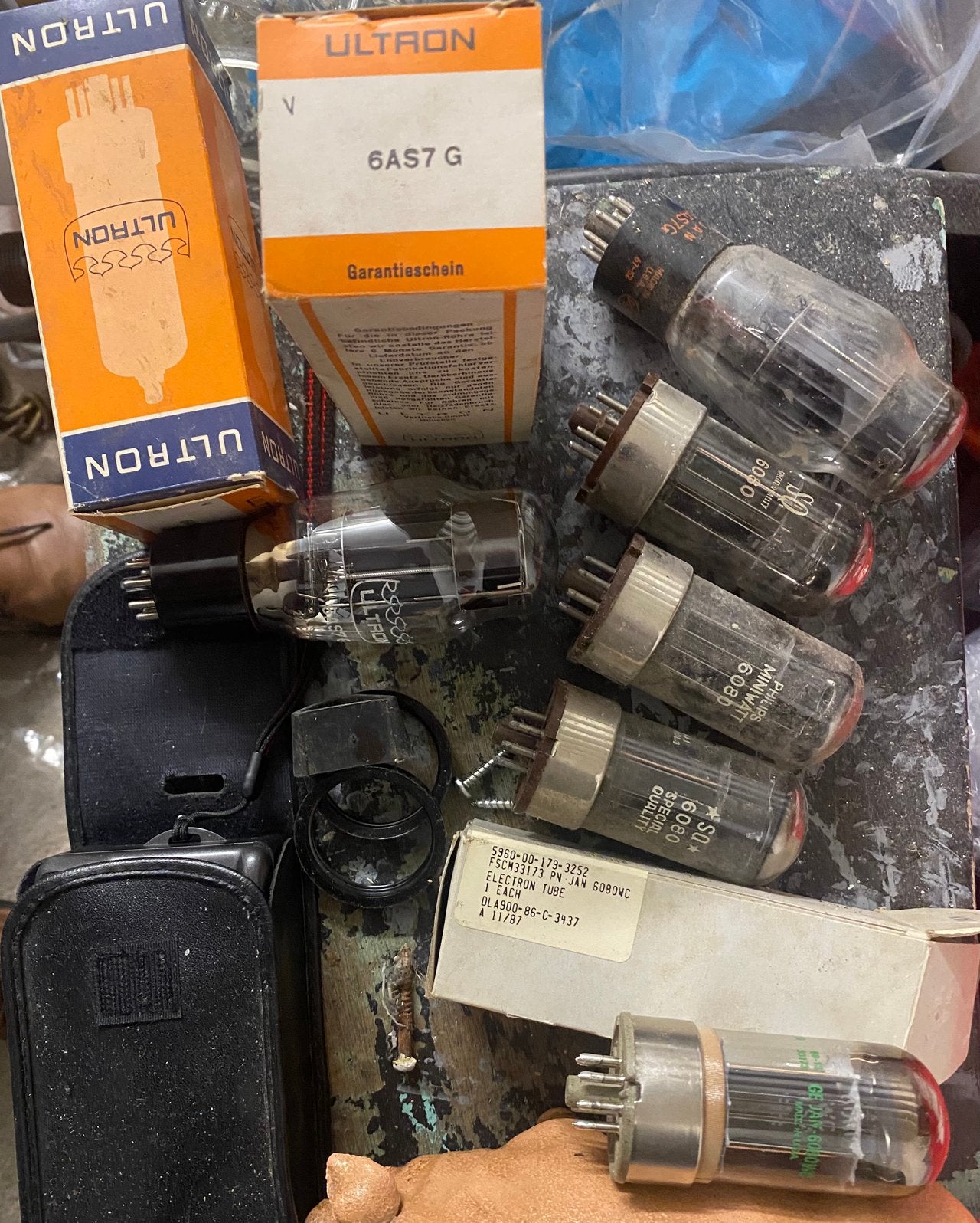 7 vacuümbuizen: 6080, 6AS7G, Ophalen of Verzenden, Buis of Buizen