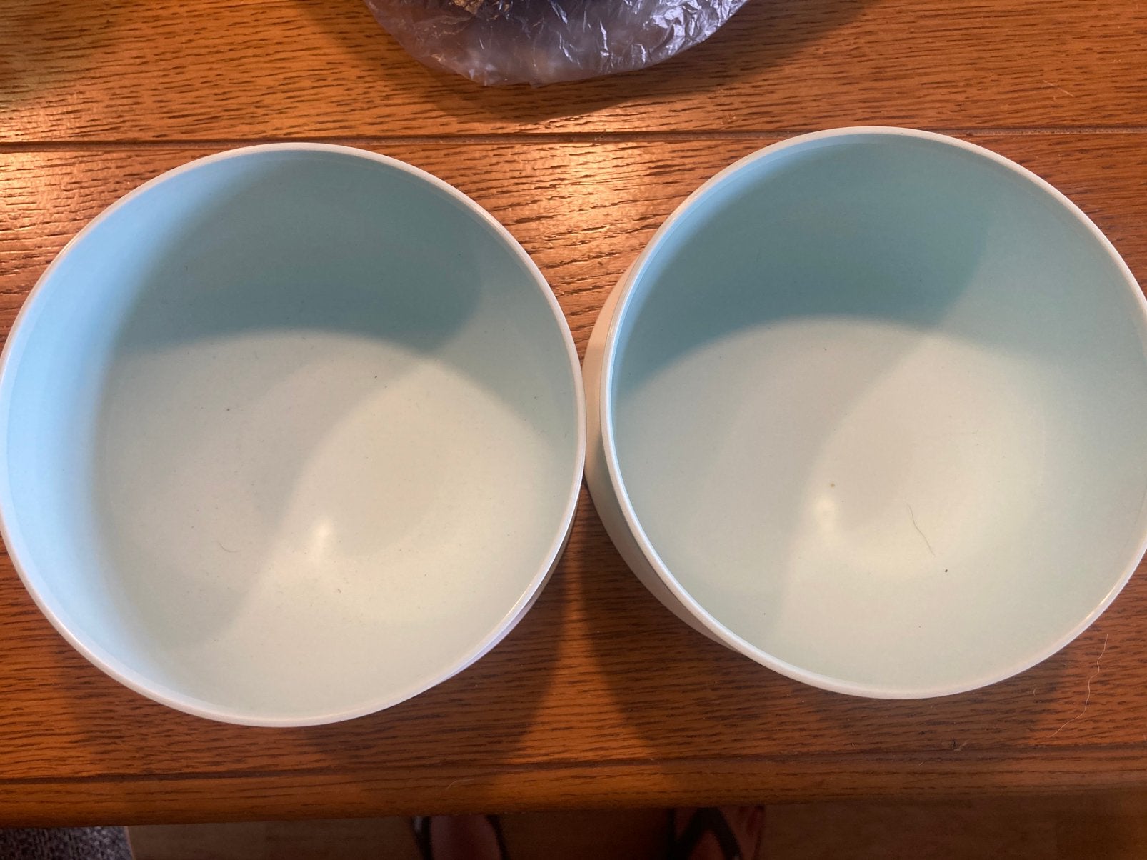 Set van twee schaaltjes Tupperware, Huis en Inrichting, Luchtdicht, Schaal, Blauw, Nieuw
