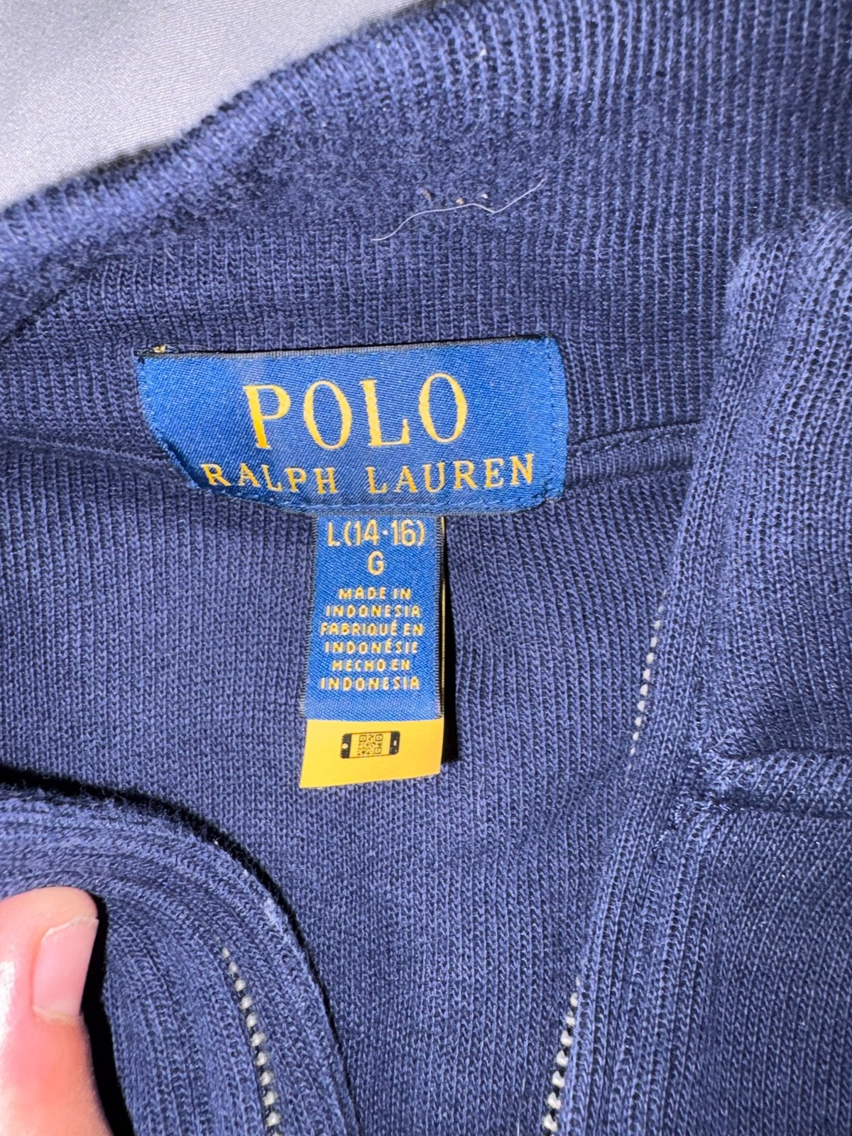 Polo Ralph Lauren sweater - Donkerblauw, Ophalen of Verzenden, Gebruikt, Jongen, Trui of Vest