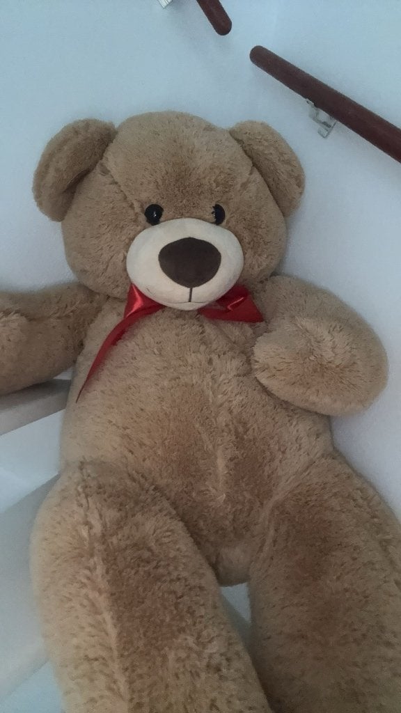 Mega Teddybeer XXL Perfect voor Babyshower & Kinderkamer, Ophalen of Verzenden, Zo goed als nieuw, Beer