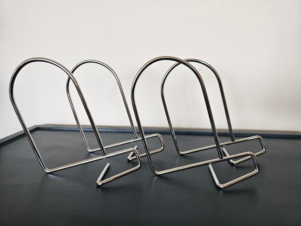 Vintage metalen boekensteunen – Ikea Flit / String design, Ophalen of Verzenden, Zo goed als nieuw