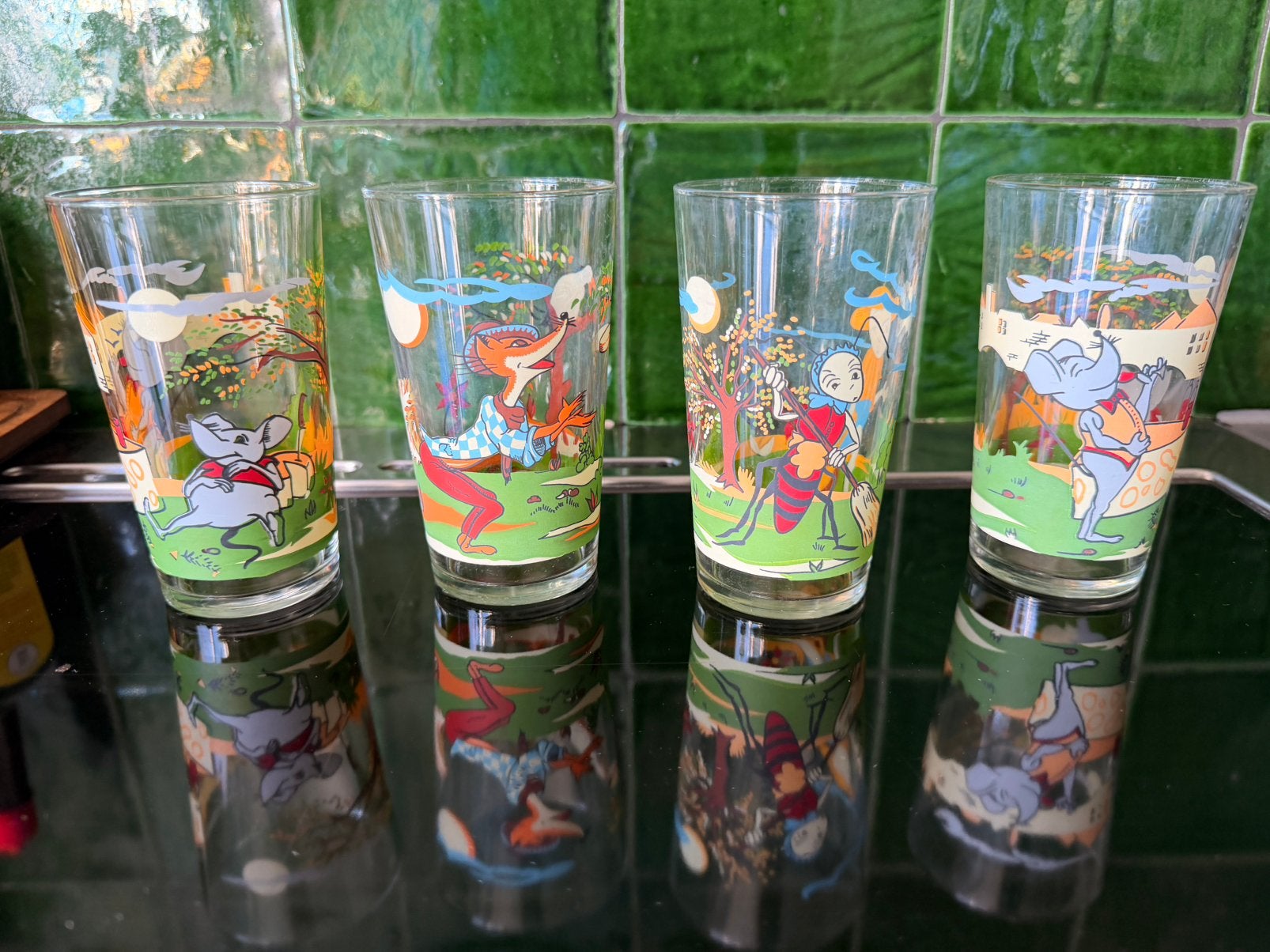VMC verso Reims, 4 limonade glazen, Ophalen of Verzenden, Zo goed als nieuw, Overige typen
