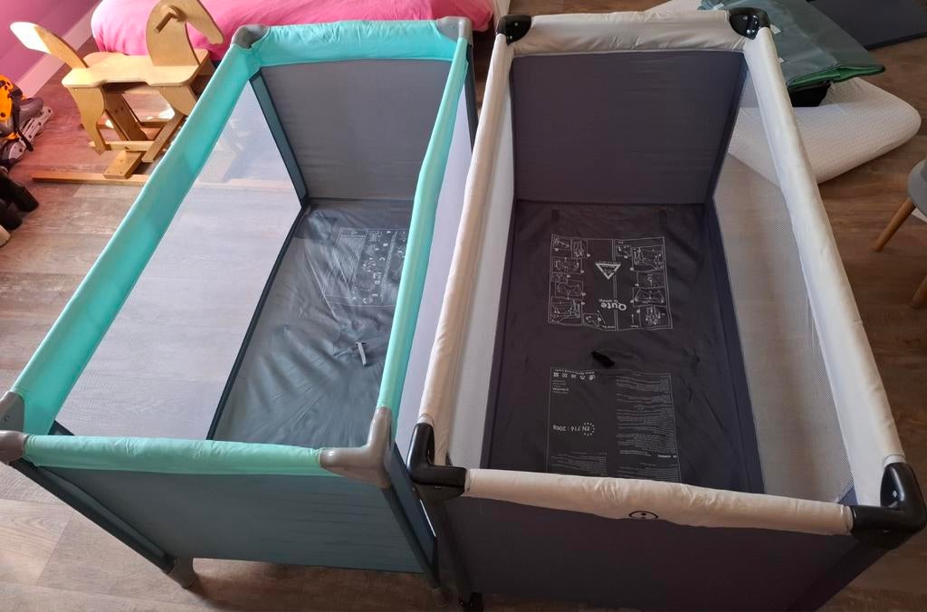 2 nette campingbedjes + losse matrasjes – compleet!, Ophalen of Verzenden, Zo goed als nieuw, Reisbedje
