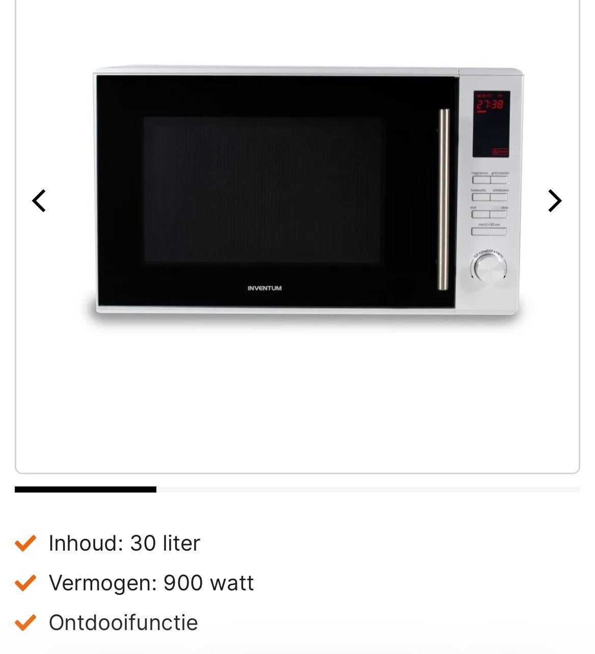 Combimagnetron Inventum MN305C Zilver, Witgoed en Apparatuur, Ophalen, Combimagnetron, Zo goed als nieuw, Draaiplateau
