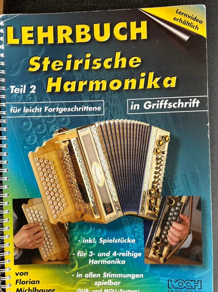 Lesboek Steiriche Harmonka Michlbauer deel 2, Ophalen of Verzenden, Gebruikt, Les of Cursus, Overige genres